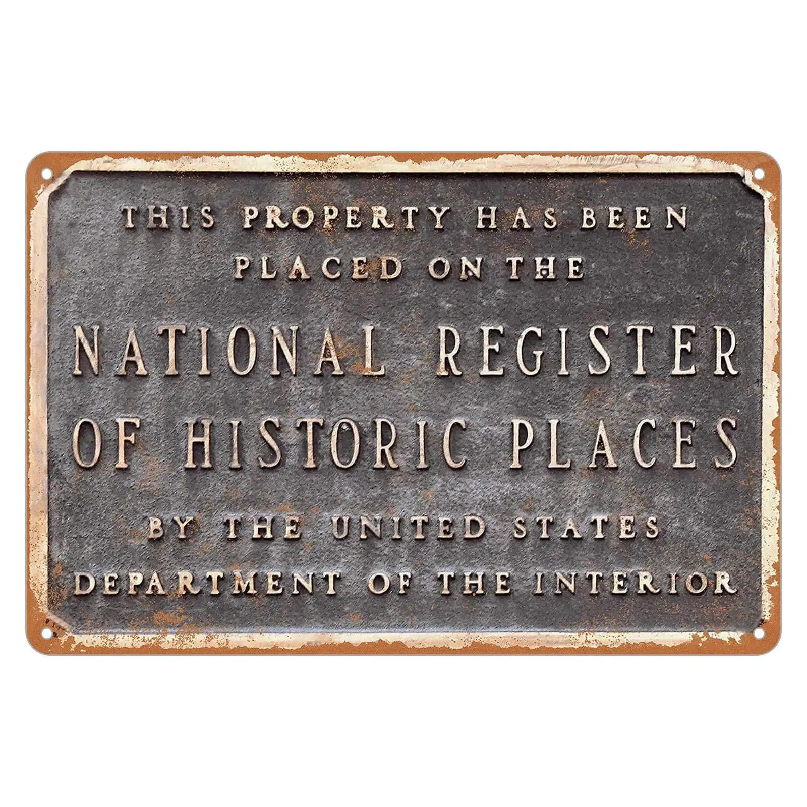 KENSILO Metal Sign National Register Historic Places Vintage Tin Signs Wall Decoration Retro Art 8 x 12 inches