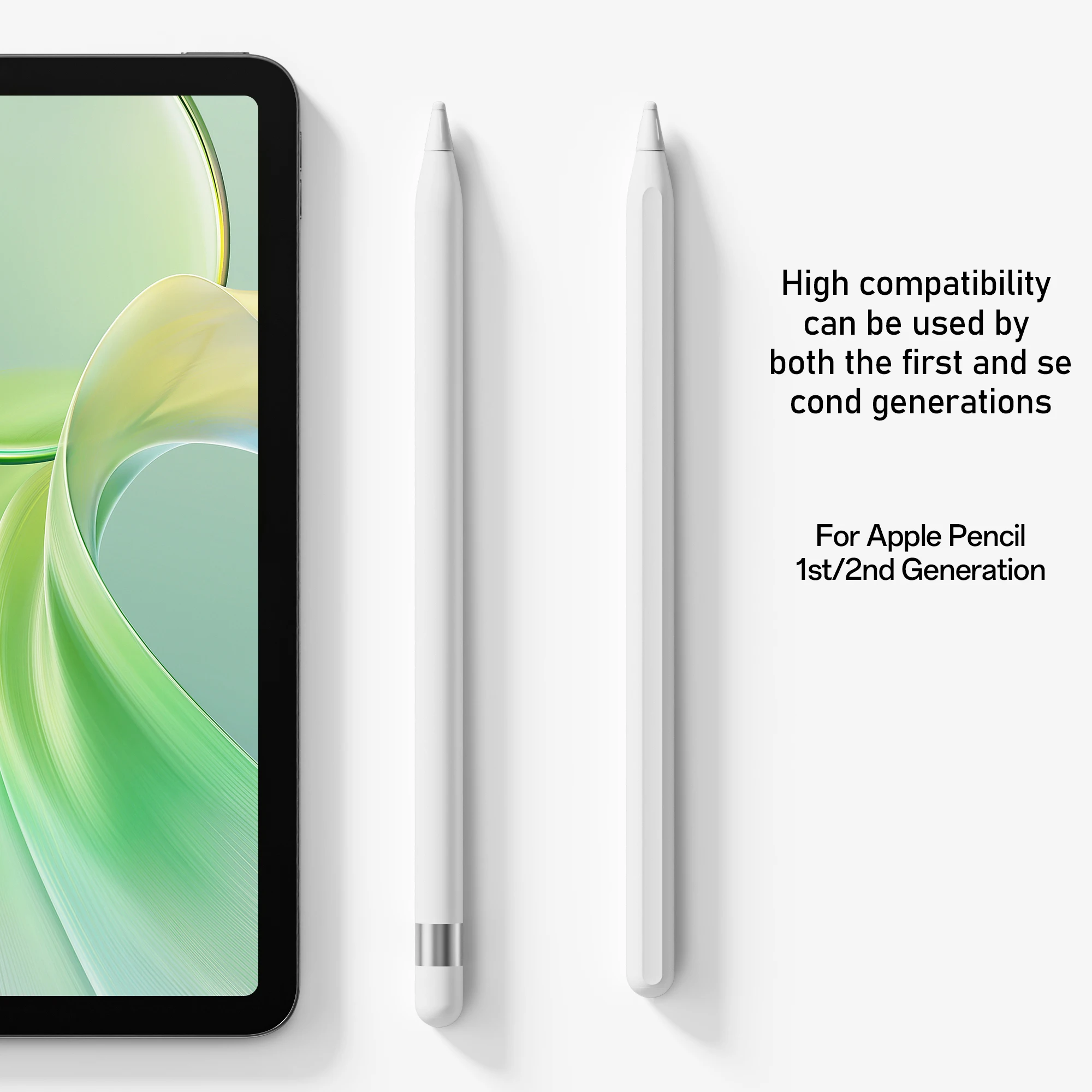 Portable Silicone Fiber Solid Color Nib Cover Compatible with Apple Pencil, Touch Screen Tip Protector for iPad Tablet