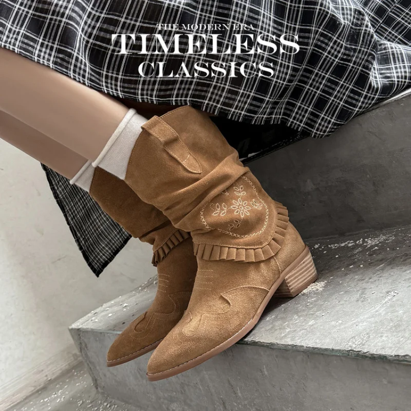 

Step Into Style: Handcrafted Western Boots Featuring Unique Embroidery & a Whimsical Hidden Design.