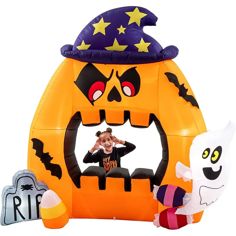 

Holiday Party Halloween Inflatable Outdoor Decorations With Led Garden Ornaments Pumpkin Light Ghost Inflatable