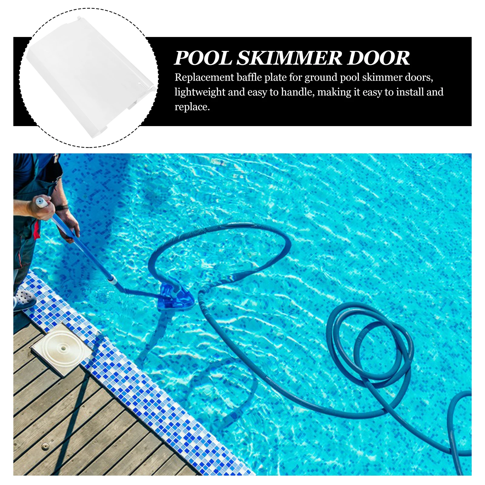 

Swimming Pool Skimmer Accessories Durable Flapper Door Replacement Sturdy Plastic SPX1082K Baffle Plate Pool Parts