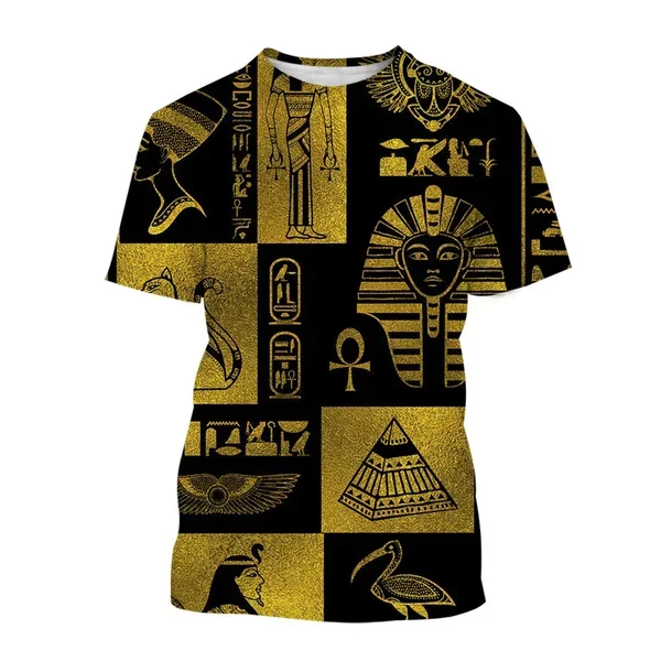 Summer Ancient Egypt 3D Print T-Shirts Streetwear Men Fashion Harajuku Casual Oversized O-Neck T Shirt Tees Tops Clothing