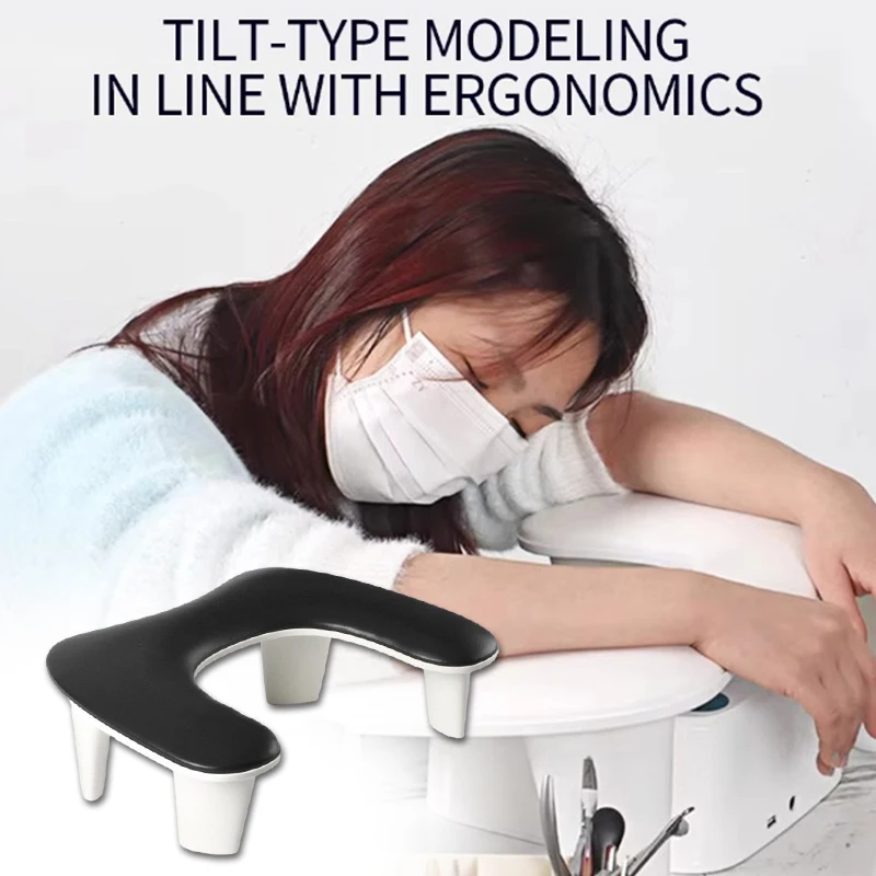 Two Hands Nail Art Hand Pillow Portable Removable Stand Tilt Design Manicure Stand Hand Pillow PU Material Hand Pillow Cushion