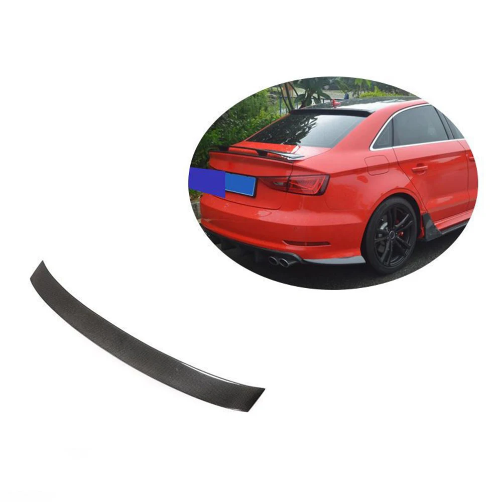 Car Tuning About A3 RS3 Carbon Fiber Fibre Rear Trunk Spoiler Wing Fit For audi A3 RS3 2014-2019,100% tested well