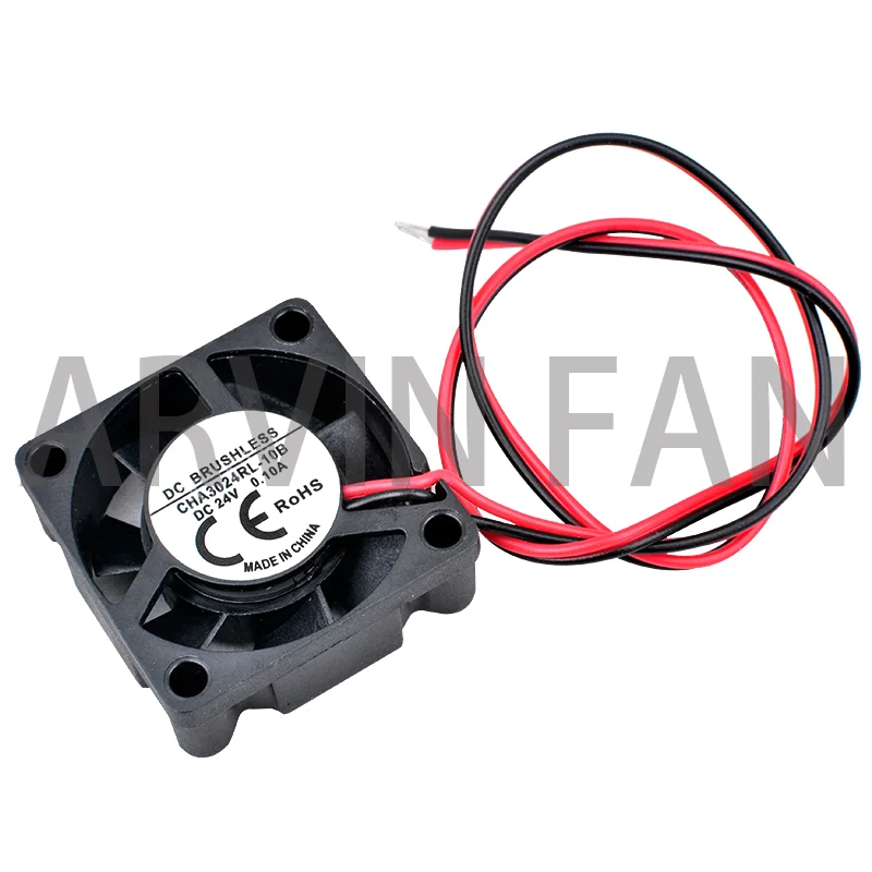 CHA3024RL-10B 3cm 30mm Fan 30x30x10mm DC24V 0.10A 10000rpm 2 Lines Micro Cooling Fan For Printer Cash Register