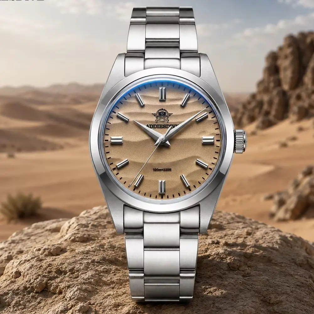 ADDIESDIVE Hot Sale AD2030 Women Watch Bubble Mirror Glass 10Bar Waterproof Watches 316L Stainless Steel Elegant Wristwatches