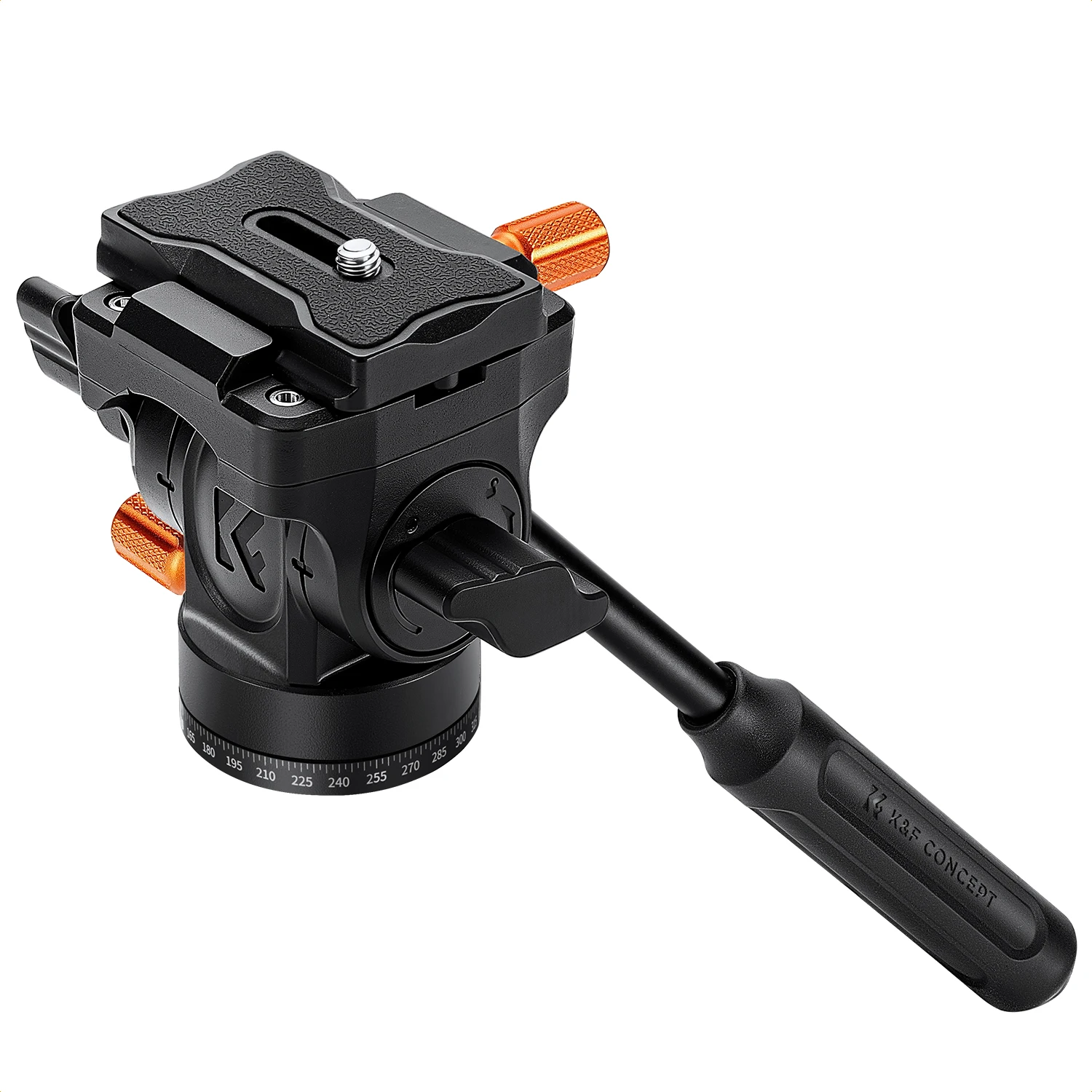 K&F CONCEPT Fluid statiefkop 360 °   Soepel bewegende pan/tilt, compatibel met Arca.Swiss, lichtgewicht kunststof, max. belasting 7,6 lbs, ideaal voor reizen, FH.04.