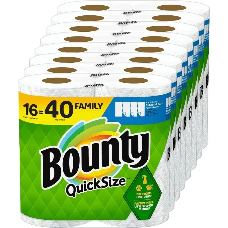 

Size Paper Towels, White, 16 Family Rolls = 40 Regular Rolls Quick-