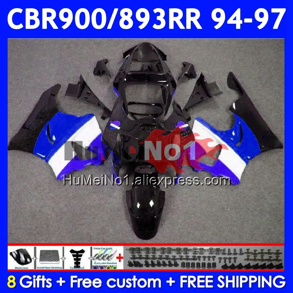 Repsol blue Body For HONDA CBR 893RR CBR 893 CBR900 CBR893 RR 55No.154 CBR900RR CBR893RR 94 95 96 97 1994 1995 1996 1997 Fairing