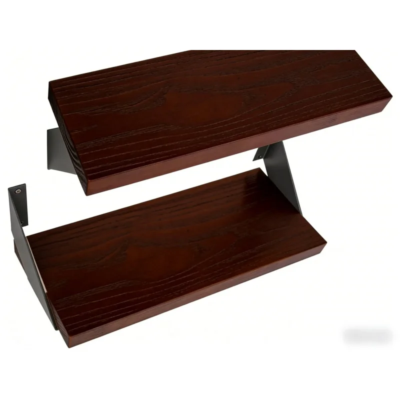 

8-дюймовая плавающая полка, 4 шт. в упаковке, усиленные угловые кронштейны, настенные опоры, высокая грузоподъемность (до 200 кг), модная декоративная полка для хранения