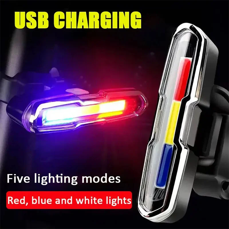 Mountain Bike Tail Light Led Ultra Bright Tail Light Usb Rechargeable Led Bike Bike Warning Light Mountain Bike Lamp Accessories