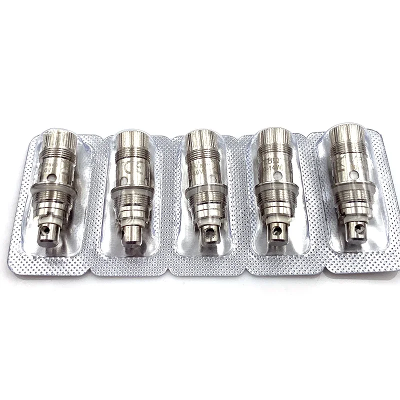 Cabezal de bobina de BVC Nautile, Kit de bobinas en espiral para tanque Nautilus 2, 2S, 0,7 ohm, 1,6 ohm, 5 unids/lote por caja