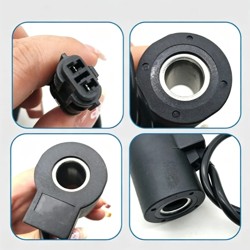 12V 24V Travel Solenoid Coil Compatible with For Hyundai R210-5 and R200-5 For Excavator Solenoid Valve Replacement