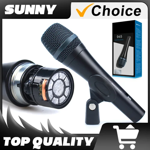 Micrófono dinámico supercardioide E945, micrófono de mano profesional con cable para Karaoke, escenario, canto, grabación, micrófono Vocal