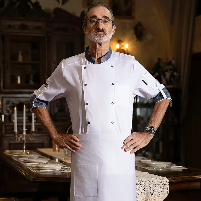 シェフ作業服長袖秋冬レストランキッチン洋食キッチンケータリング食堂ベーキングケーキパン Clothi