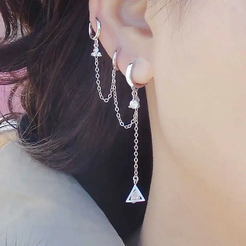 Three-pierced earrings