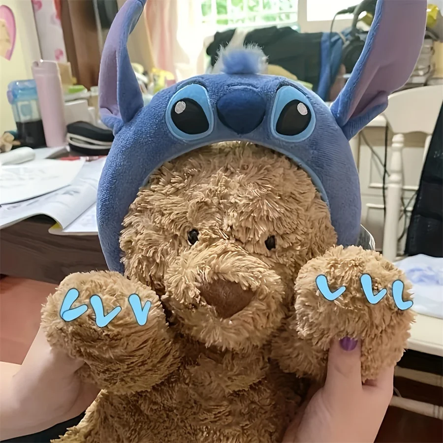 1pcs Lovely Stitch Plush Head Band Cartoon Anime Stitch Head Hoop Suitable For Women Wear Party headwear