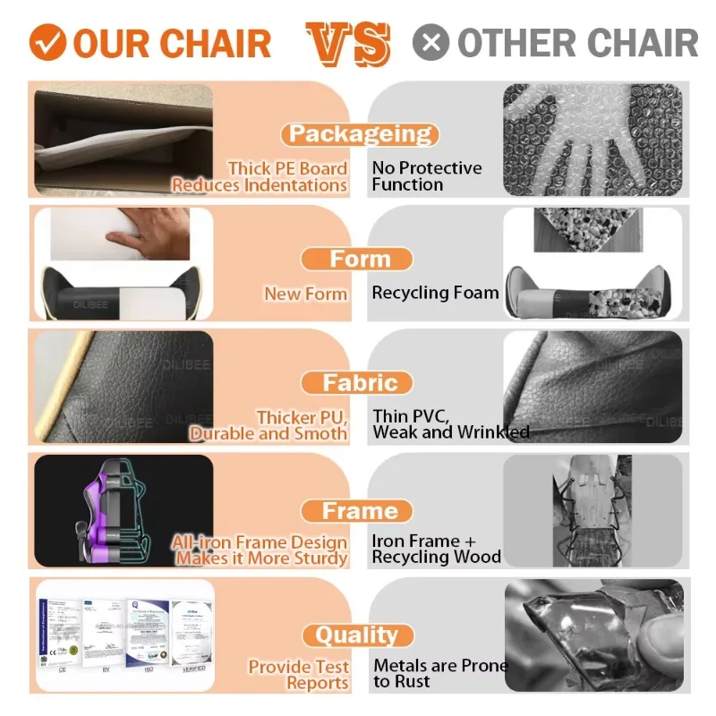 Massage heat dissipation folding game chair set computer office chair with armrests and pedals adjustable ergonomic design