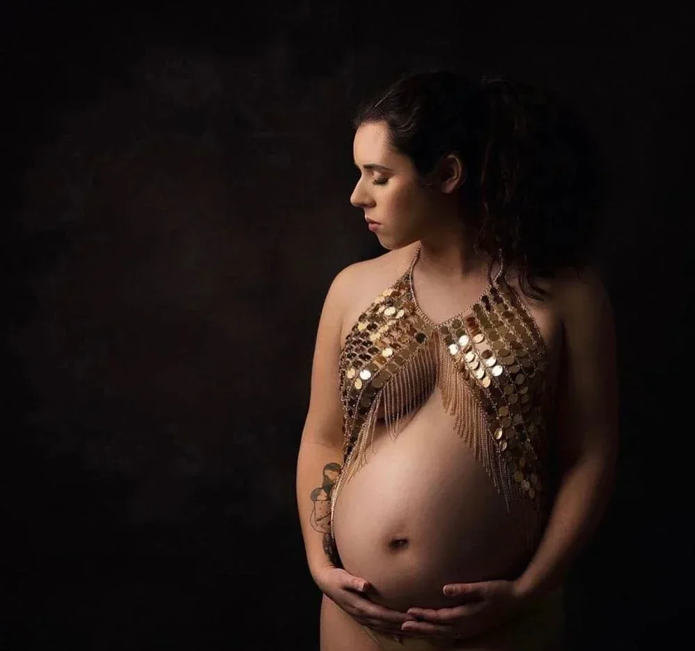 Accesorios de fotografía de maternidad Sexy, vestidos de maternidad, vestido de sesión de fotos de embarazo, diosa, corona de cristal, diadema, accesorios