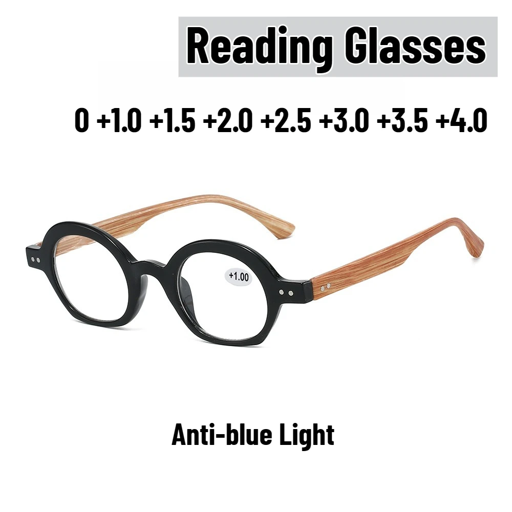 

Men Women Fashion Round Frame Reading Glasses Men Women Ultra-light Optical Glasses Fashion Anti-blue Light Presbyopia Glasses