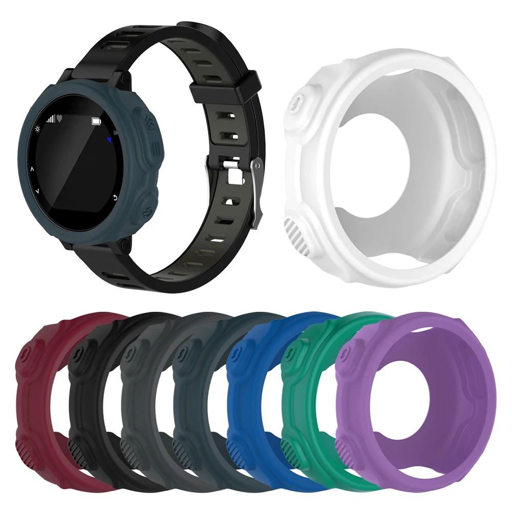 1 para garmin smartwatch 235 735 pulseira de silicone protetor caso capa para garmin forerunner 235/735xt caso protetor