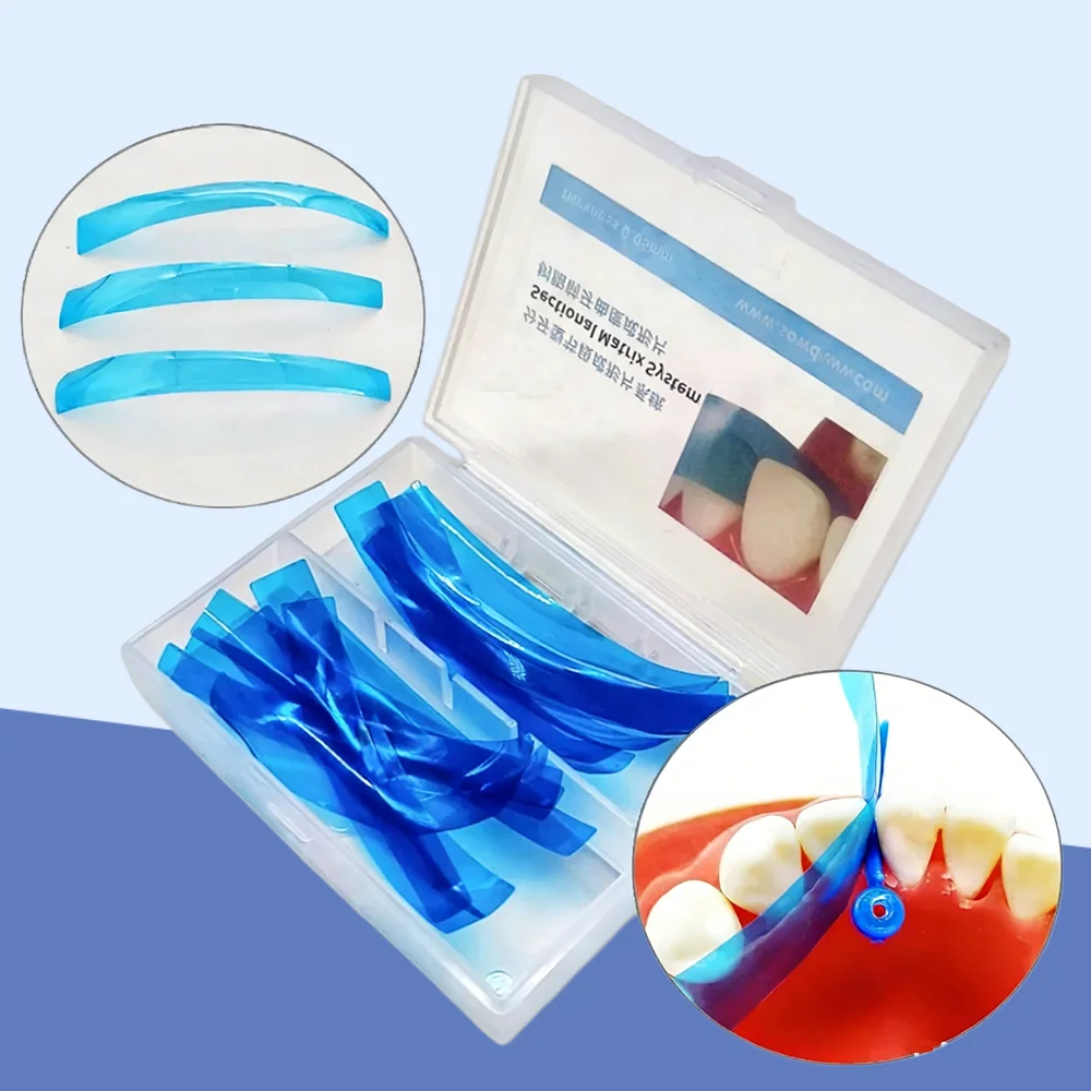 Dental Contoured Anterior Matrix Strip Dentistry Material for Dental Resin Restoration view 6