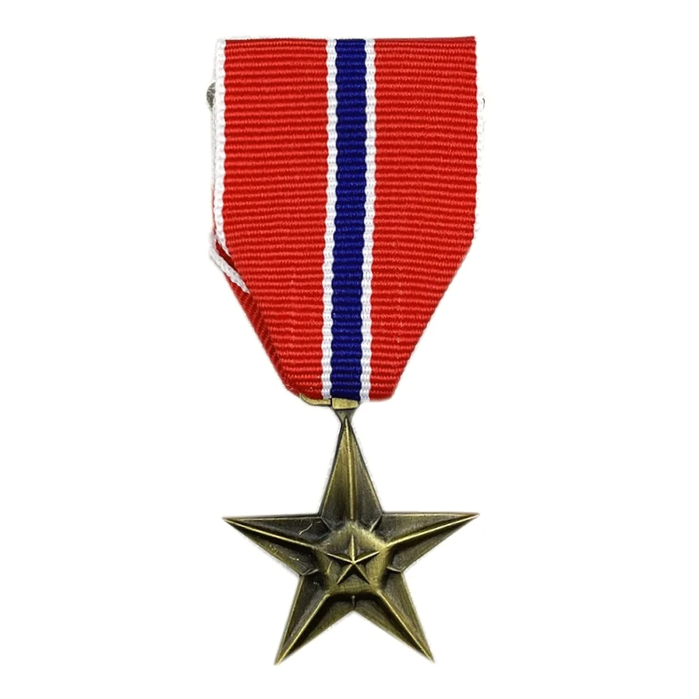 1 قطعة نجم التعويف الأمريكي نجمة برونزية ميدالية عسكرية ميدالية نجمة برونزية تقليد ميدالية تذكارية هدية