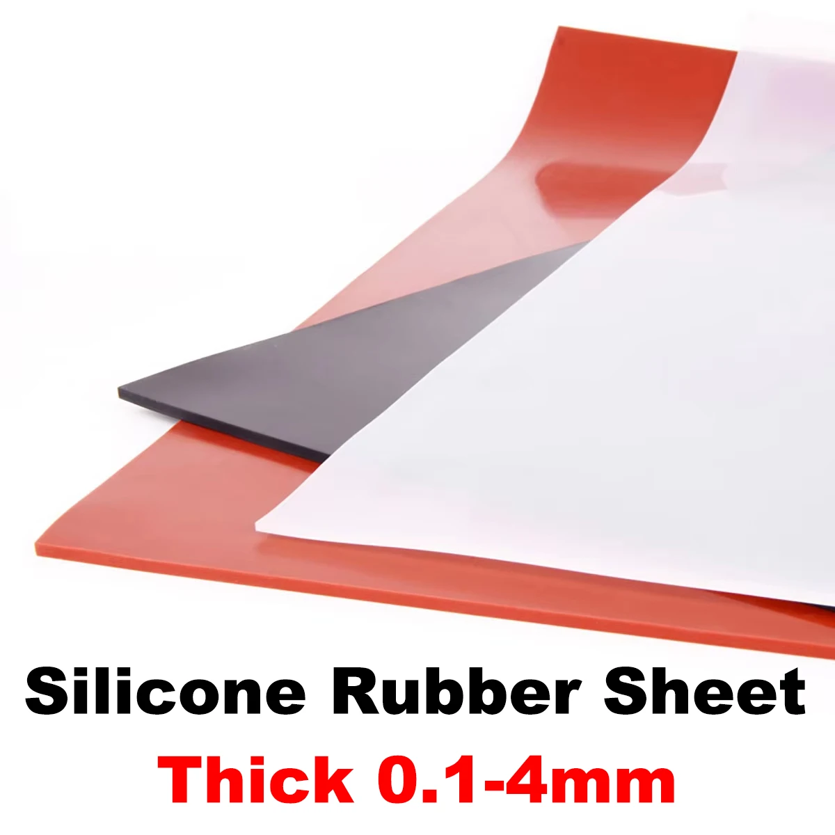 

Thick 0.1-4mm Red/Black Silicone Rubber Sheet 500x500 500x1000mm Rubber Matt Silicone Sheeting for Heat Resistance