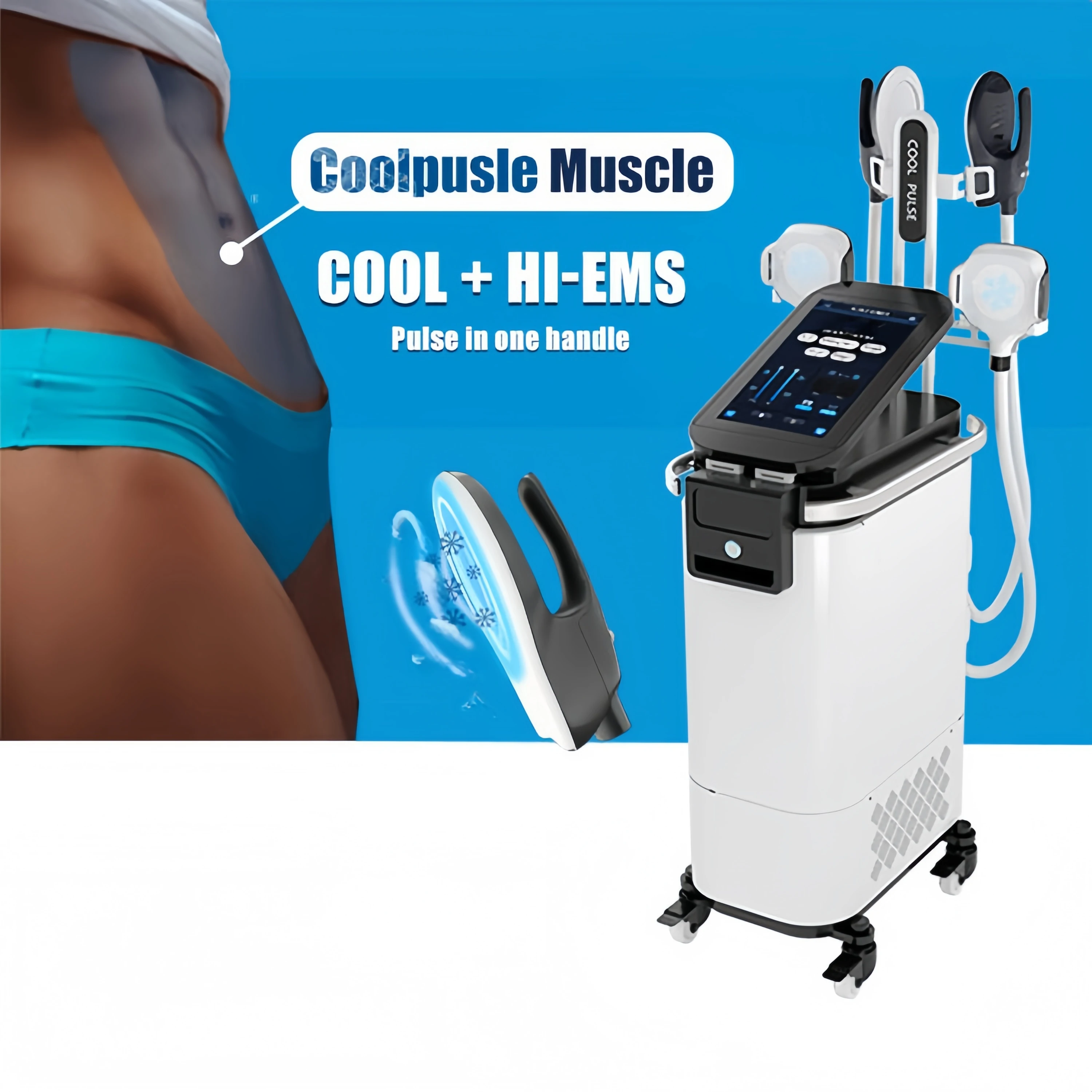 2 in 1 360 Cryolipolysis Freeze Fat Loss Muscle Building Machine Body Shaping Ems Slimming Fat Freezing 4 Handle