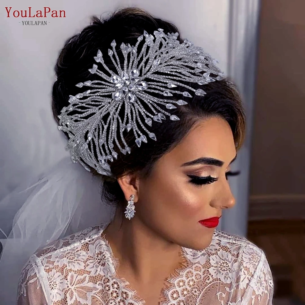 

TOPQUEEN Fashion Bride Headpiece Crystal Hair Band Women Hair Ornaments Wedding Hair Accessories Rhinestone Headband HP429