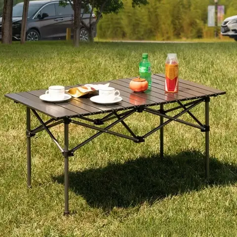 야외 캠핑 테이블 피크닉 휴대용 접이식 책상, 간편한 운반 가방, 바베큐 접이식 테이블, 경량 캠핑 에그 롤 테이블