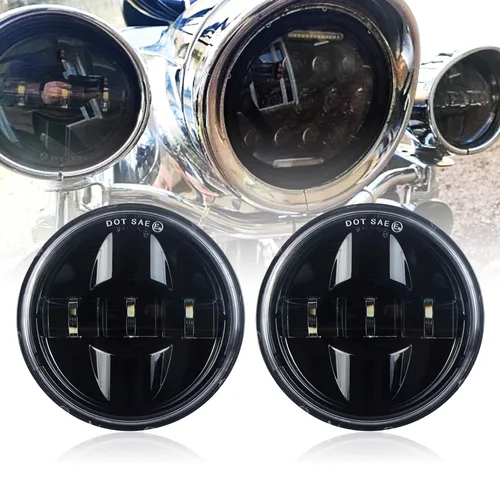 Proyector de luces antiniebla LED de 4,5 pulgadas, faro auxiliar de motocicleta de 4-1/2 ""para Electra Glide Road