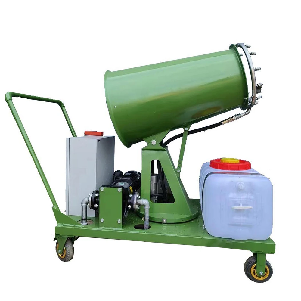 

BENYUAN 20M Mini Fog Cannon Motor Pump Remote Control CE Certified High Long Range Dust Control Demolition Mist Cannon