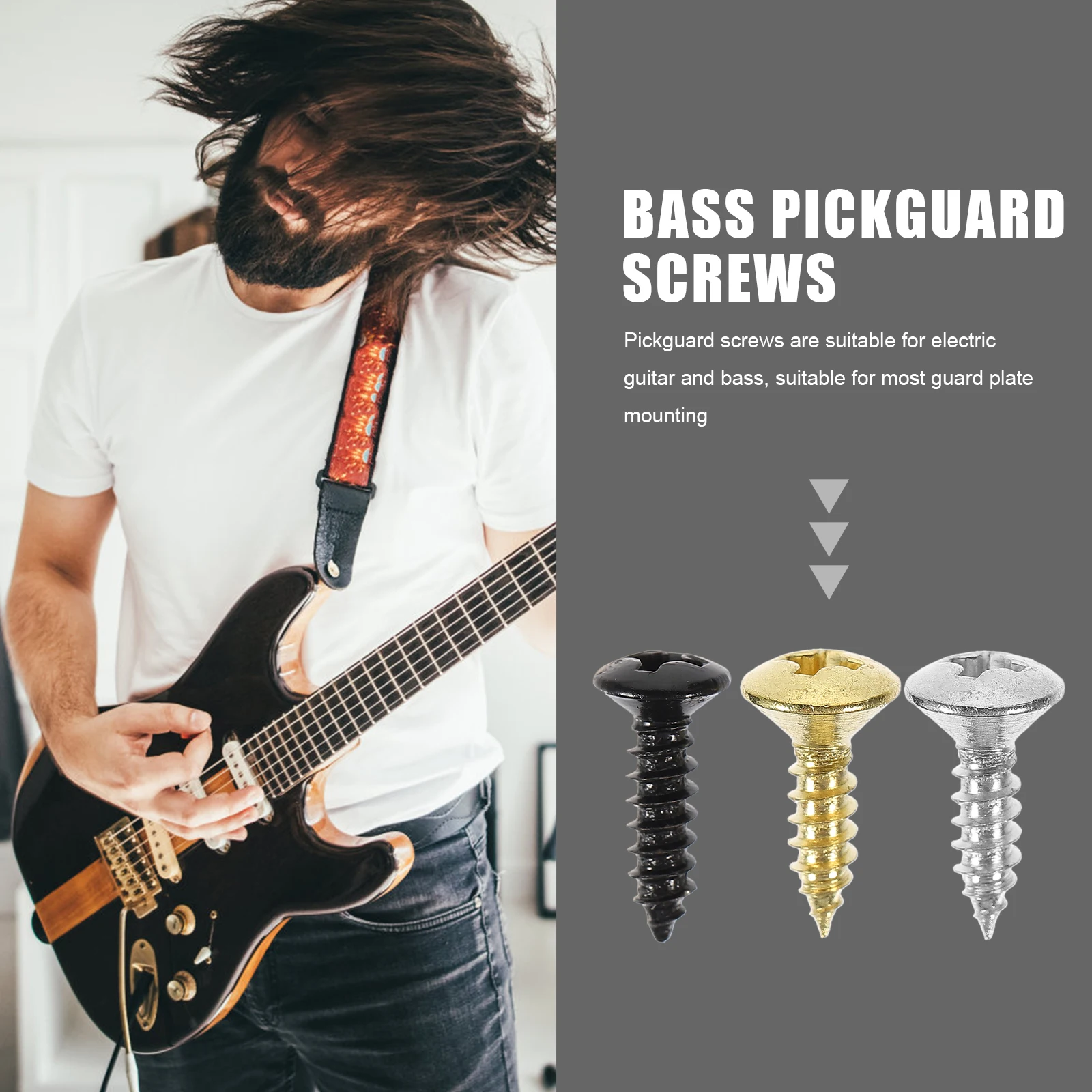 

150 Pcs Guard Screw Electric Guitars Tuner Screws Bass Pick Black Mounting for Guards Kit