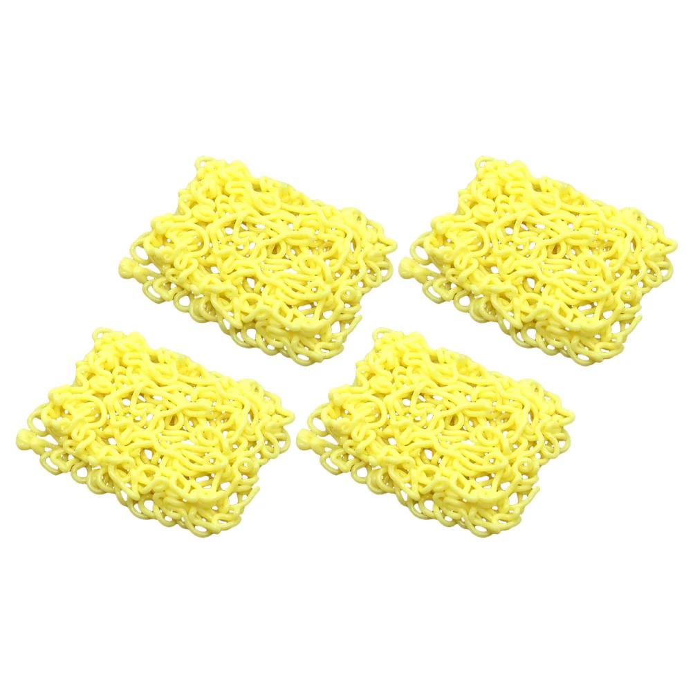 4 Pcs Models Instant Noodle Playing House Props My Life Accessories Toy Food Modeling Mini Supplies Silicone Noodles Child