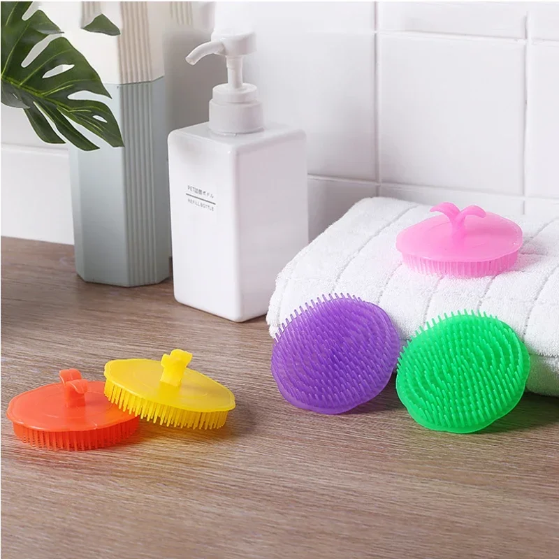 1pcs Head Massage Brush Soft glue Shampoo brush Bathroom Products Plastic Sanitary comb Washing Hair Scalp Shower Brush Hair