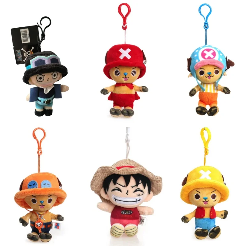 

Плюшевый брелок-игрушка One Piece 10 см: Тони Чоппер, Луффи. Мягкие плюшевые куклы-подвески, украшения для сумок, игрушки.