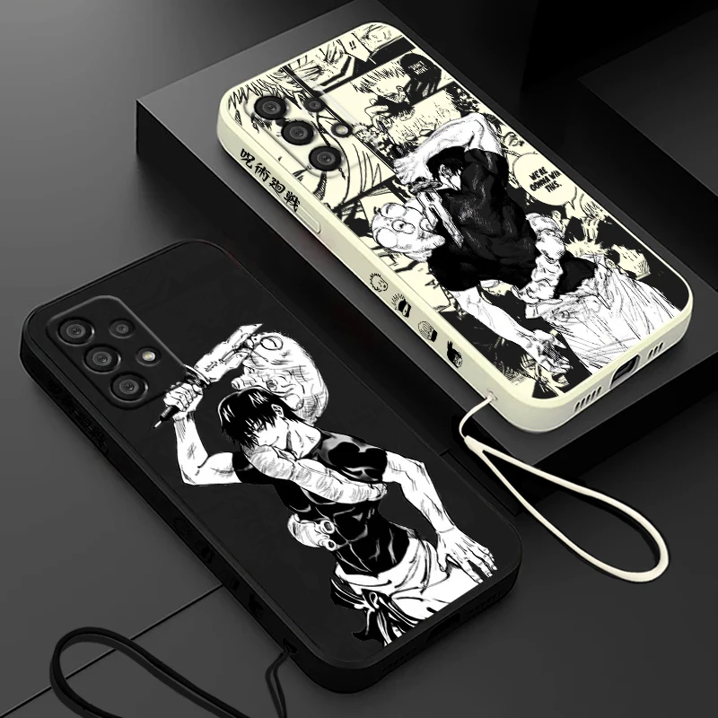 Jujutsu Kaisen Toji Anime For Samsung A55 A53 A33 A52 A32 A71 A51 A21S 5G Soft Liquid Left Rope Phone Case