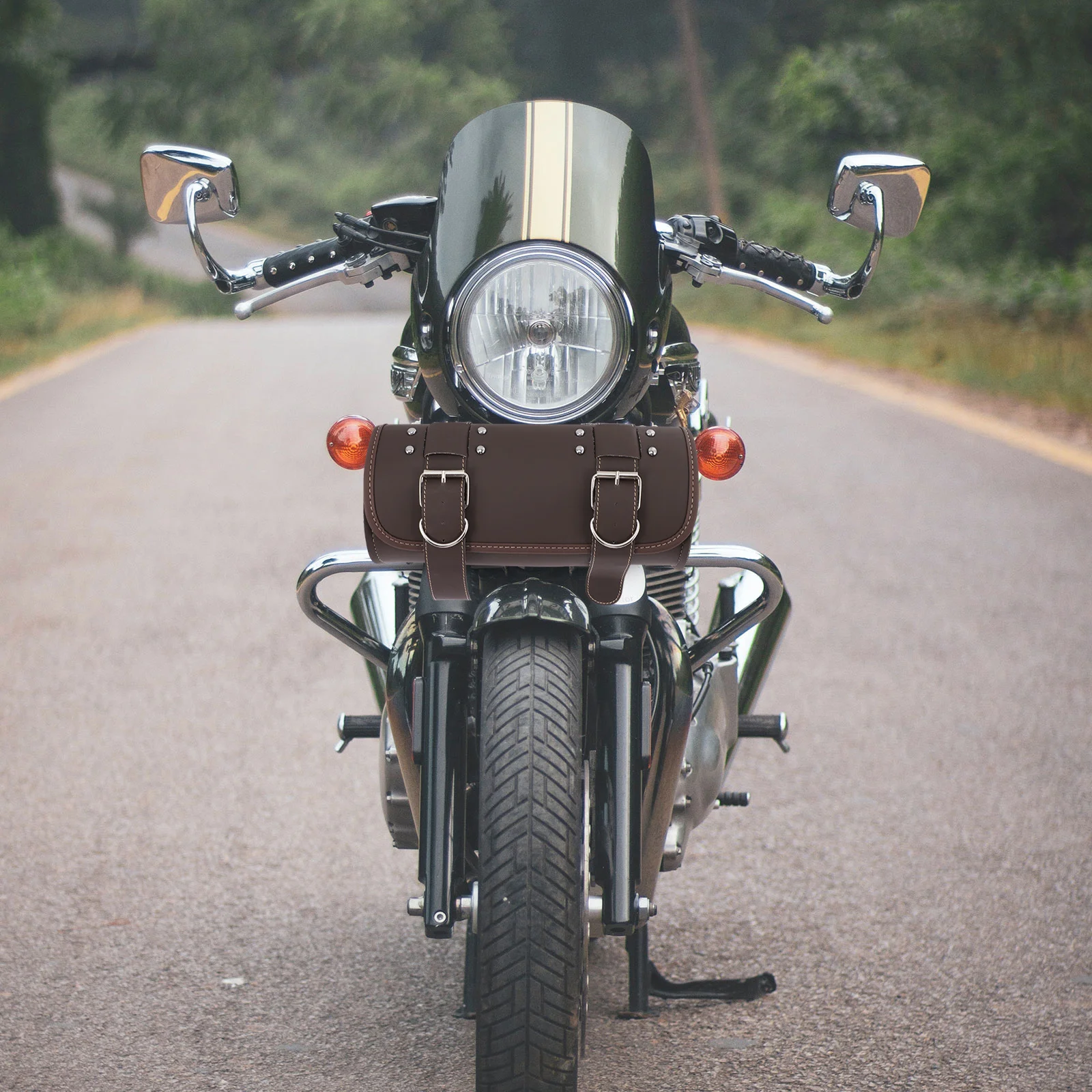 

Сумка на руль мотоцикла премиум-класса, износостойкая сумка для инструментов из искусственной кожи для крепления вилки мотоцикла, аксессуар для длительной езды