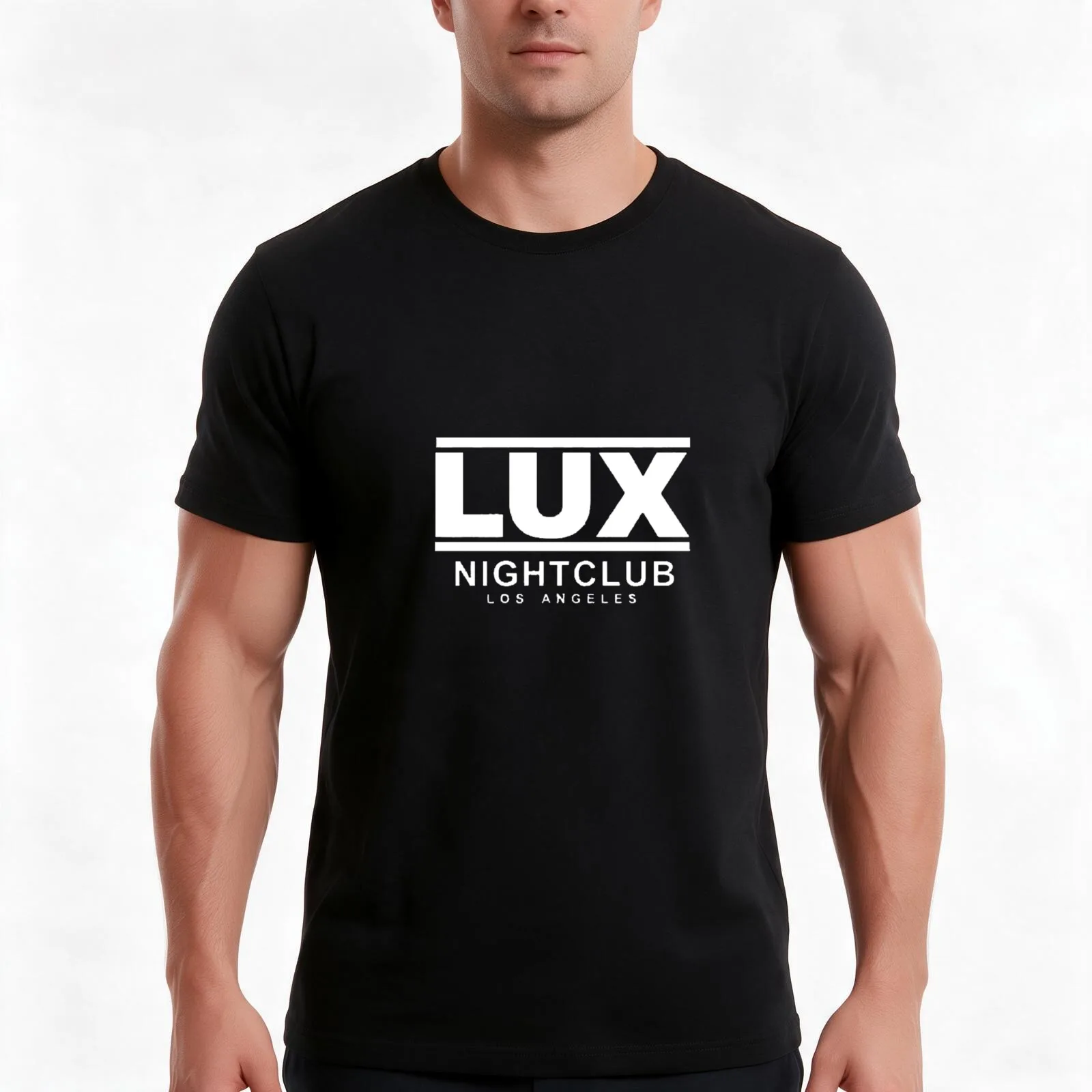 Lucifer LUX Nightclub Los Angeles T-Shirt, Summer Casual Cotton Tee, Oversized Streetwear Tops, Vintage Graphic Print