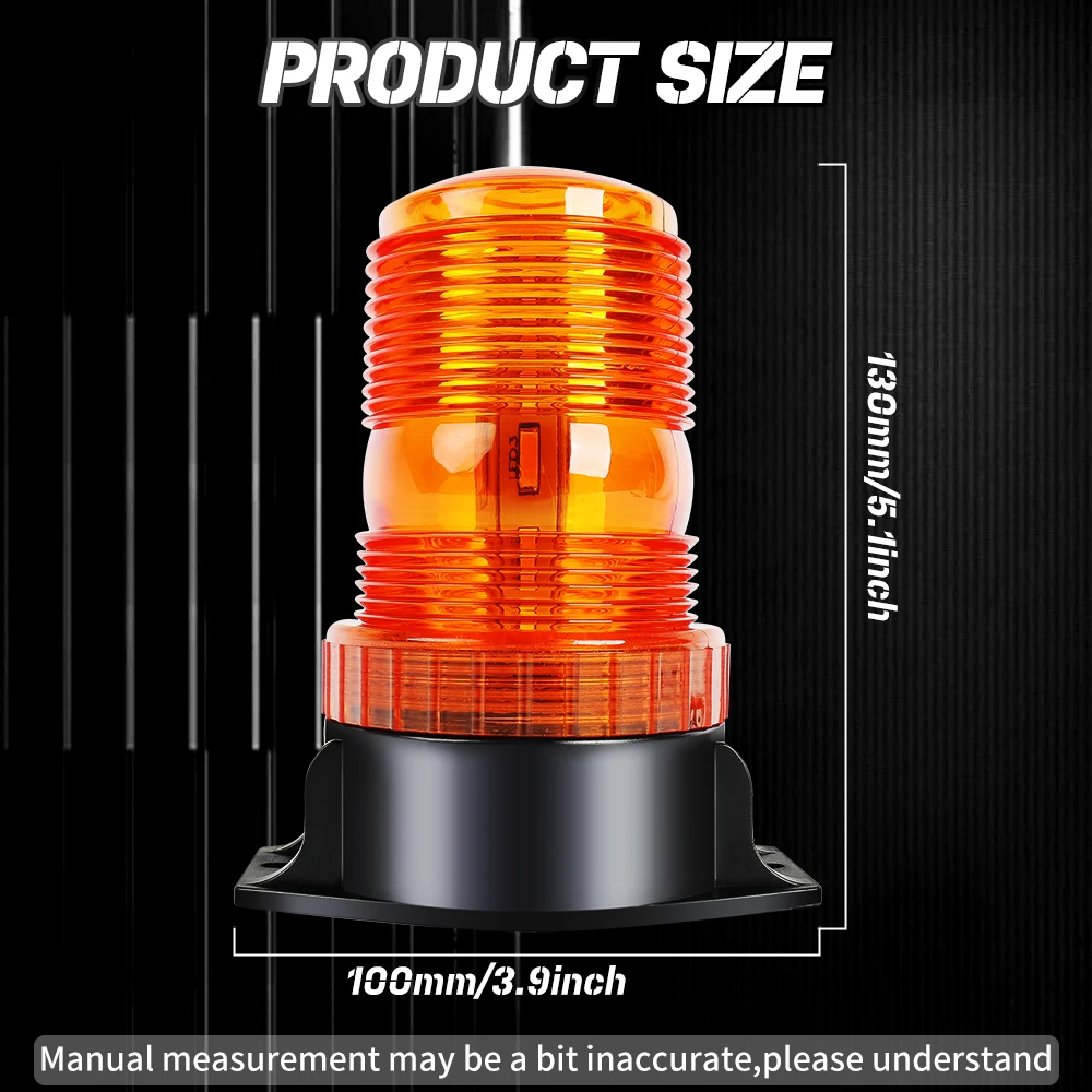 CO LIGHT 4 inch Led Warning Light Car Emergency Light Signalling Flashing Strobe Traffic Car Police Amber Lamp 12V 24V