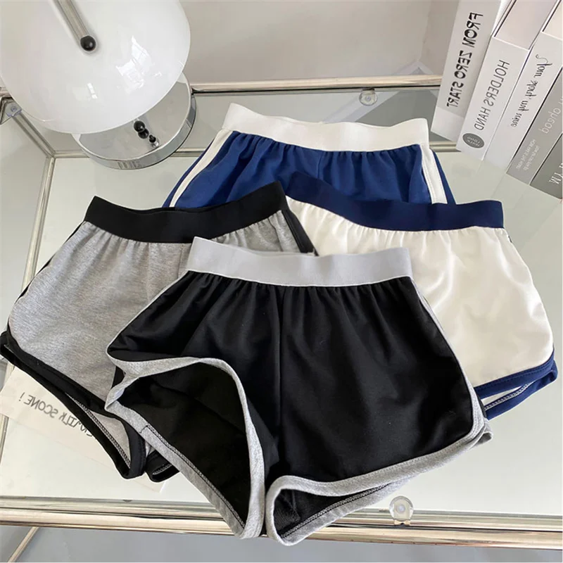 Summer Sports Shorts Women Casual High Waist Teens Trouser All-Match Slim Patchwork Y2K Clothes Comfortable Breathable Shorts