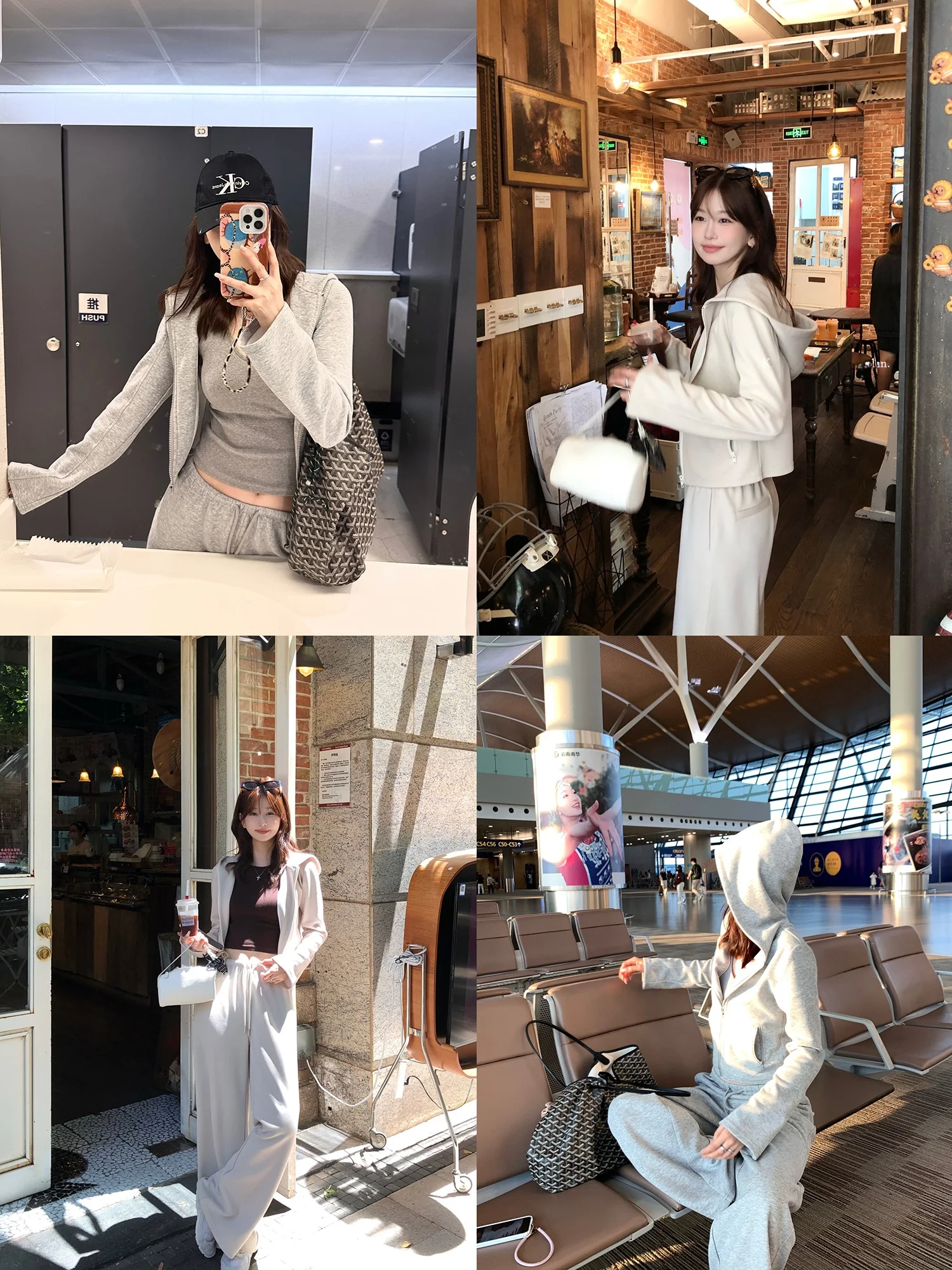 

ay Повседневная толстовка с капюшоном на молнии и широкие брюки, комплект из двух предметов для женщин, осенний свободный крой, ансамбль Faion с высокой талией