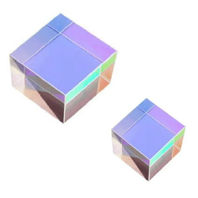 20X20X20&15X15x15mm Optical Prism Rainbow Cube Of Light Color Large A Gift Children's Science Experiment