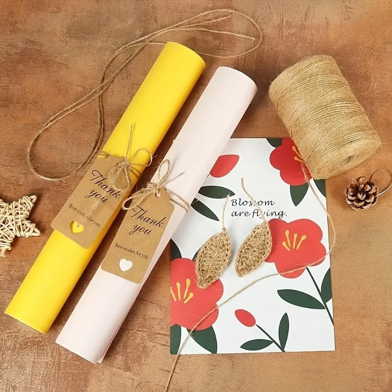 حبل من الجوت الثقيل بطول 200 متر × 2 مم، حبل عملية بسمك 656 قدم، مناسب للبستنة وتغليف الهدايا والفني