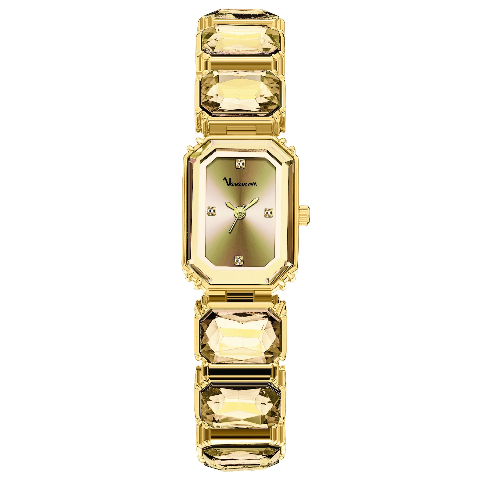 Diamond Studded Fashion Luxury Women Watch Simple Green Square Dial Waterproof Temperament Female Quartz Clock Wristwatches image 6