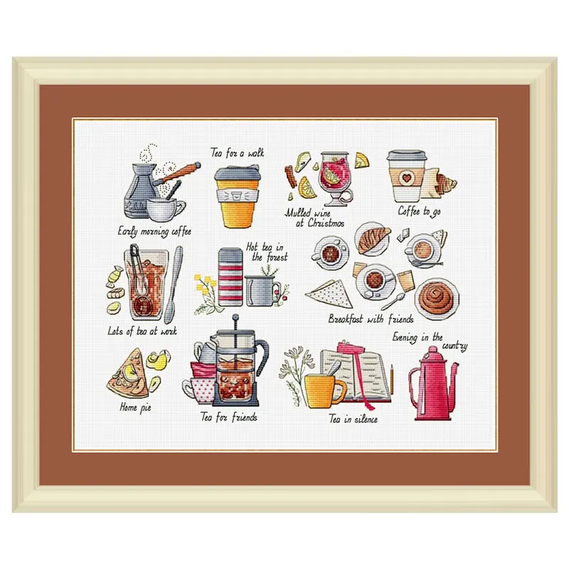 Precise Calico Kit Fishxx Cross Stitch Kit S328 Casual Cafe Restaurant Embroidery Hanging Painting Handmade