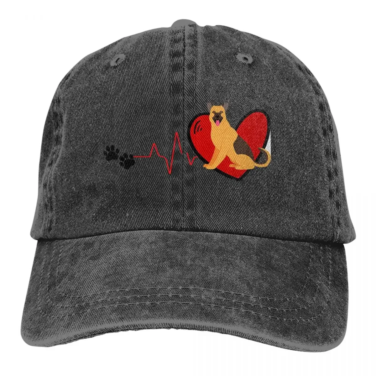 

Heart Baseball Cap Men Hats Women Visor Protection Snapback German Shepherd Caps