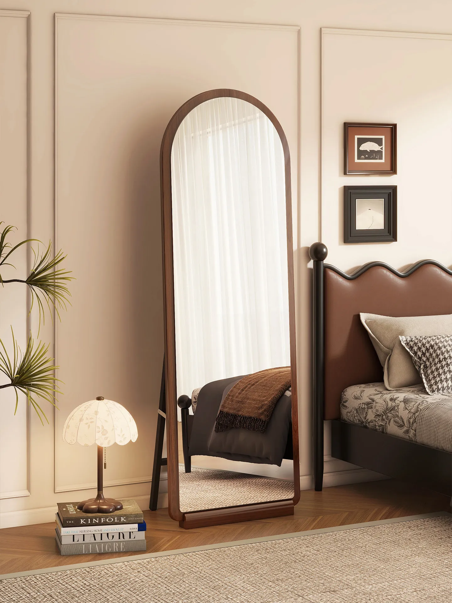 

Зеркало в полный рост от пола до потолка, настенное, для дома, в стиле легкой роскоши, высококачественное, для спальни девочки.