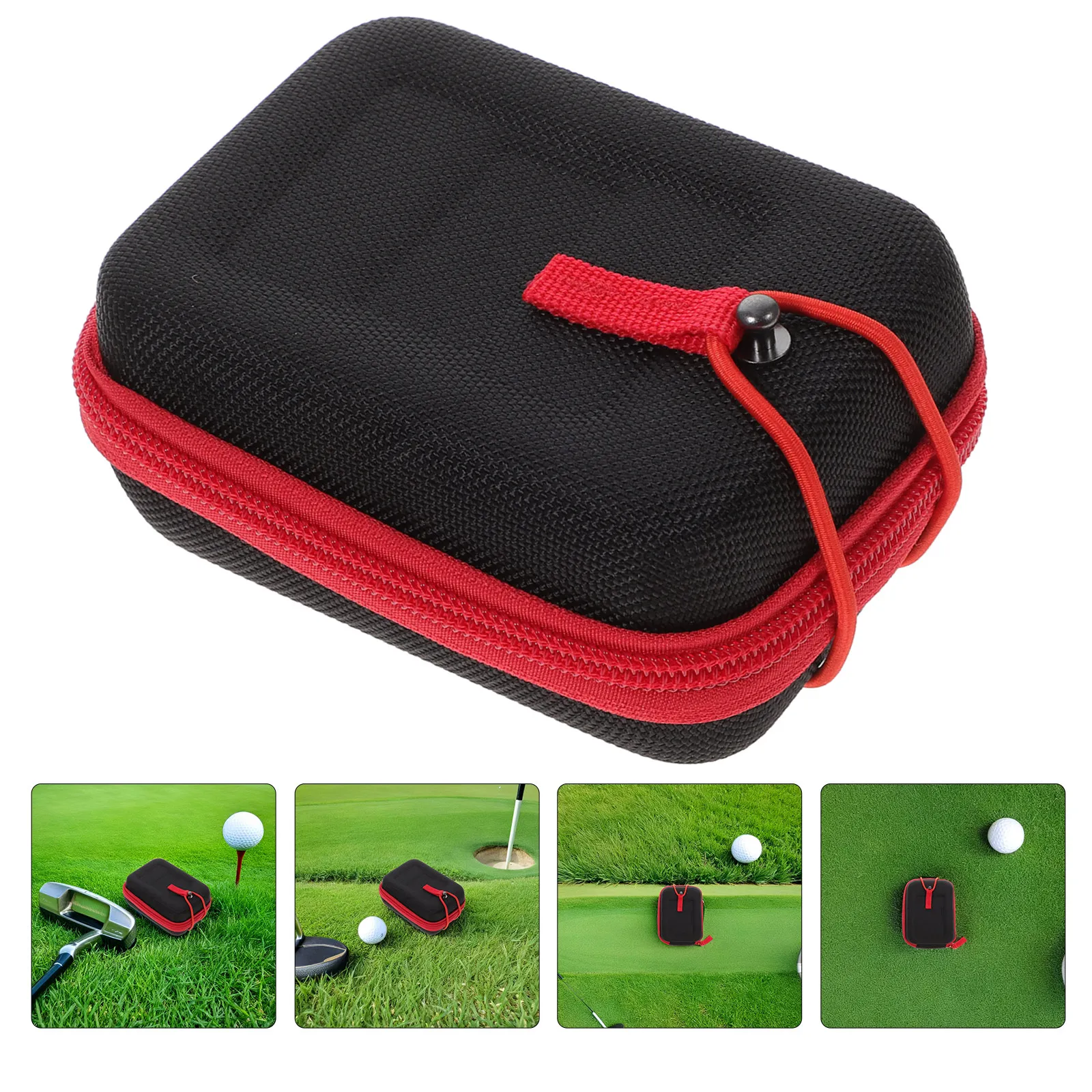 

2Pcs Golf Rangefinder Protection Case Zipper Lightweight Shock Resistant Rangefinder Travel Case Golf Bag Attachment
